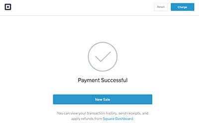 PayPal transaction success confirmation message