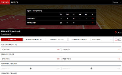 Betiton in-play basketball betting hub