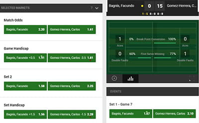 Unibet in-play tennis betting hub